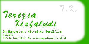 terezia kisfaludi business card